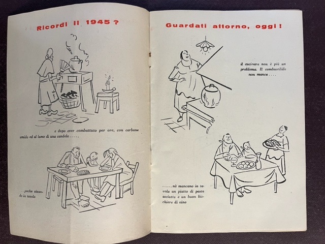 1945-1950. Ieri-oggi. L'avvenire tuo e dei tuoi figli è nelle tue mani!